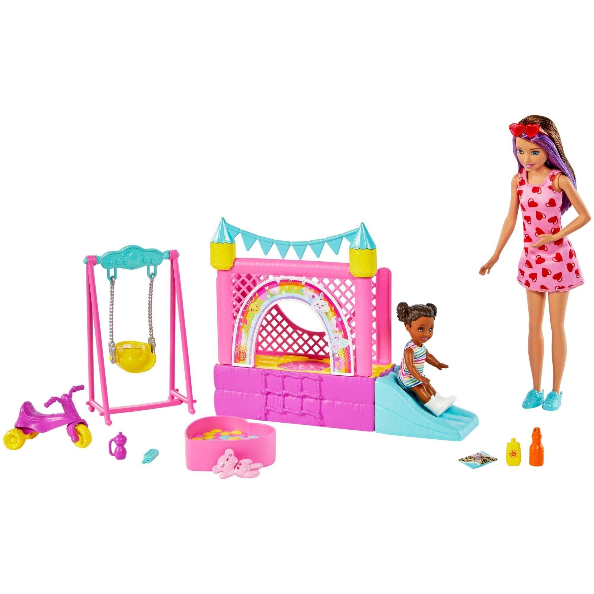 Barbie Skipper Babysitters Bouncy Castle Playset