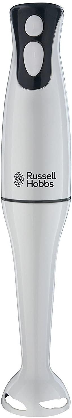 Russell Hobbs Food Collection Electric Hand Blender, 2 Speeds and Pulse Technology, Detachable blending leg for easy cleaning, Stainless steel blades, 200W, White