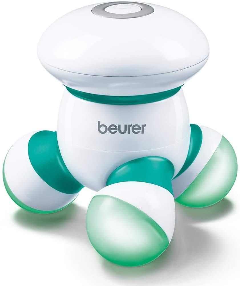 Beurer MG16 Mini Massager - Green | Ergonomic Hand-held Vibration Massager | Battery Operated for use Anywhere | Easy Massage aplication for Your Neck, Back, arms and Legs