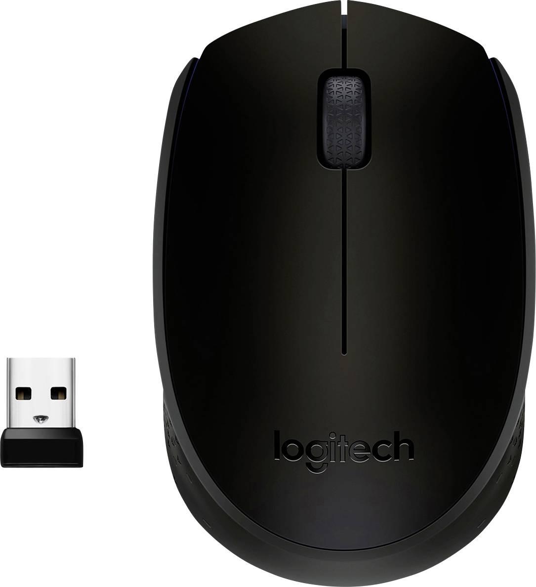 Logitech M170 Wireless mouse Radio Optical Grey, Black 3 Buttons