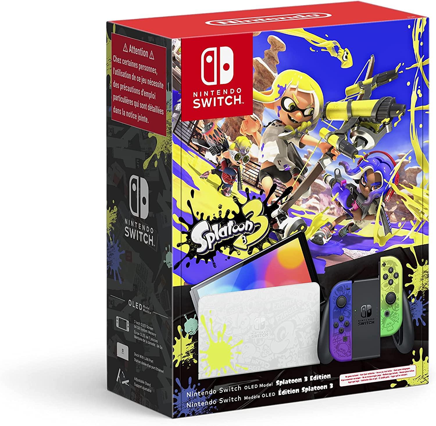 Nintendo Switch Neon (OLED Model) - Splatoon 3 Limited Edition