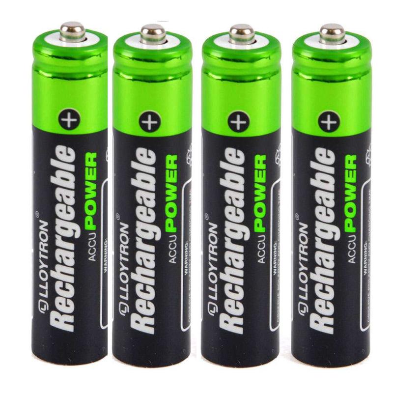 Lloytron B014 Rechargeable Accupower AAA Ni-MH Batteries 550mAh - 4 Pack