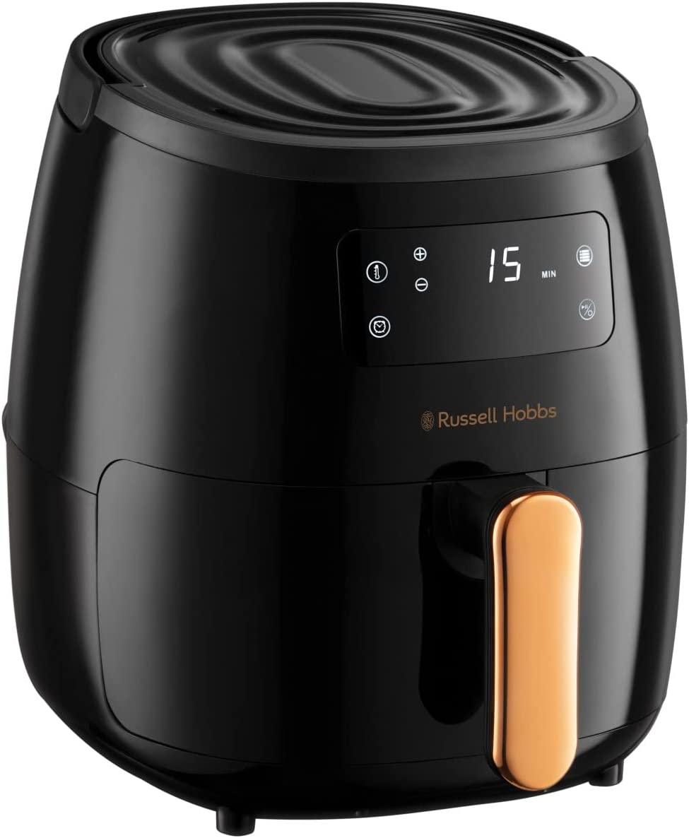 Russell Hobbs SatisFry Large Digital Air Fryer, Energy Saving Airfryer with 7 Functions inc Air Fry, Bake and Roast, 5 Litre Capacity, Black