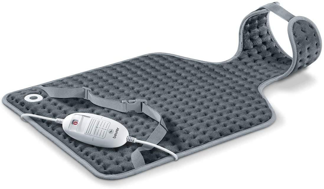 Beurer HK53 Cosy Neck and Back Heat Pad | Formfitting Design for Back Pain Relief | 3 electronically Regulated Temperature Settings | Adjustable Waist and Neck fastenings | Machine Washable