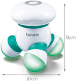 Beurer MG16 Mini Massager - Green | Ergonomic Hand-held Vibration Massager | Battery Operated for use Anywhere | Easy Massage aplication for Your Neck, Back, arms and Legs