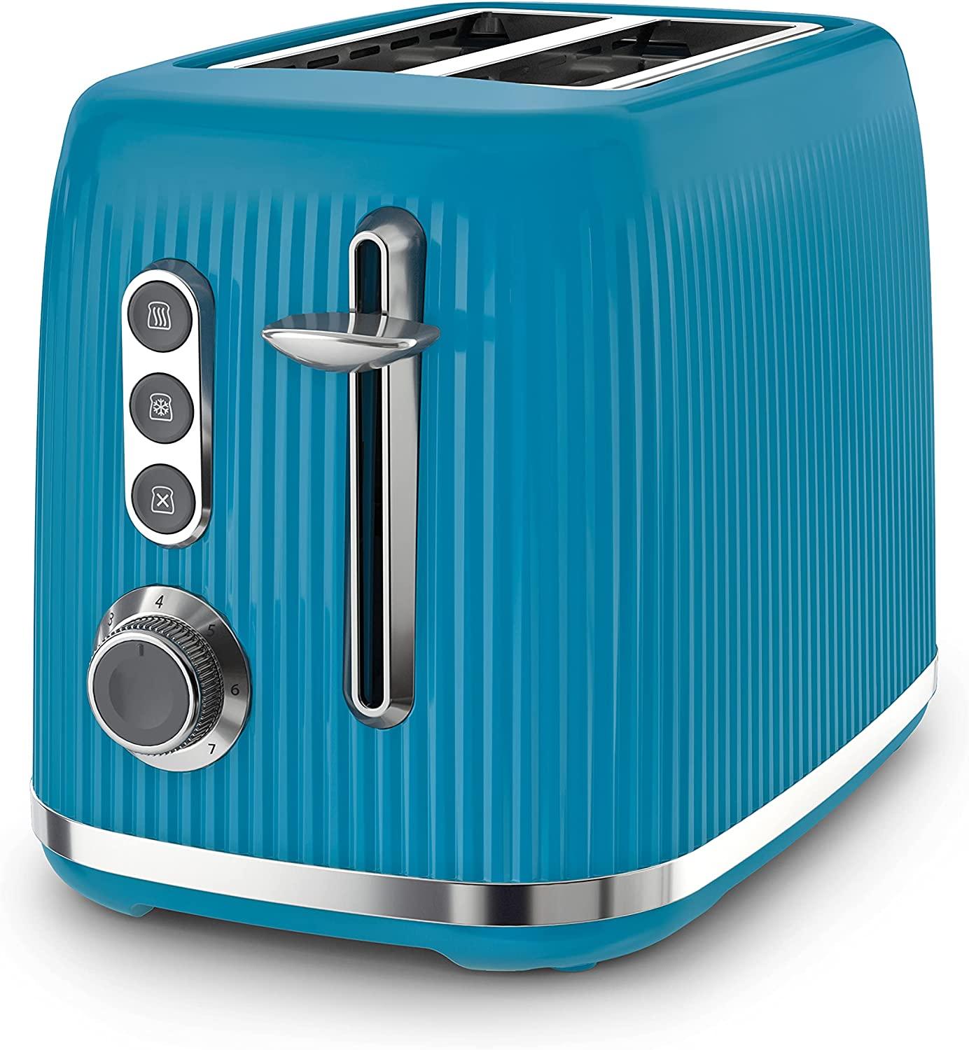 Breville Bold Blue 2-Slice Toaster with High-Lift & Wide Slots | Blue & Silver Chrome