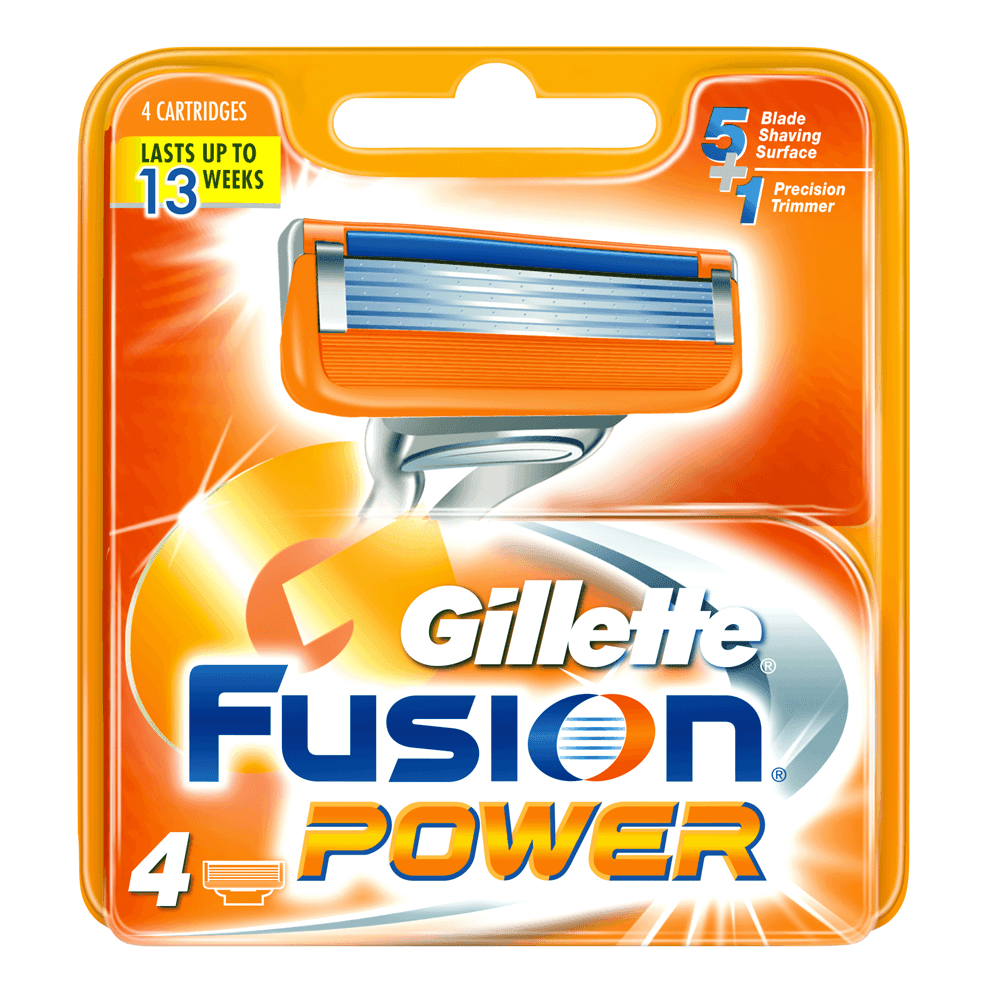 Gillette Fusion Power Razor Blades For Men With Precision Trimmer, Refill Blades (Packaging May Vary)