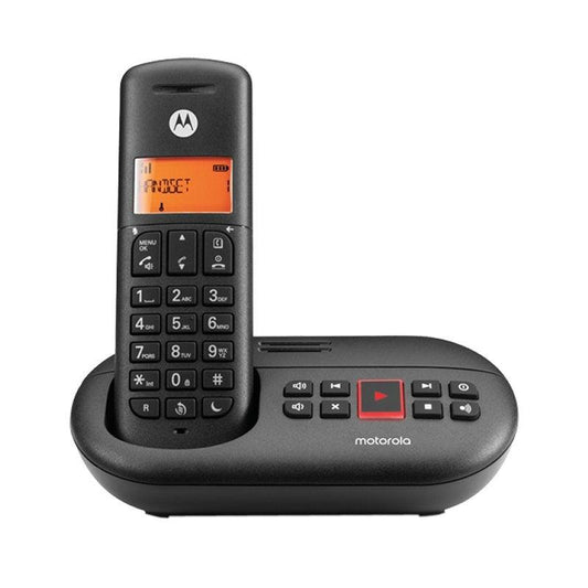 Motorola Single Digital Cordless Home House Phone Telephone with Answer Phone