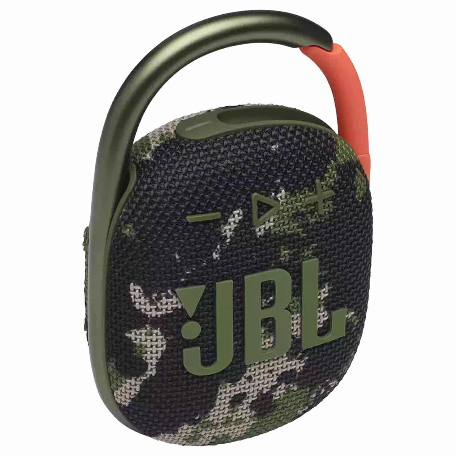 JBL Clip 4 Bluetooth portable speaker with integrated carabiner, waterproof and dustproof, Squad