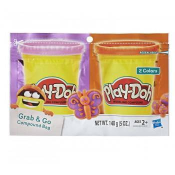 Play-Doh Grab N Go Compound Bag Purple And Orange - Gadget Station