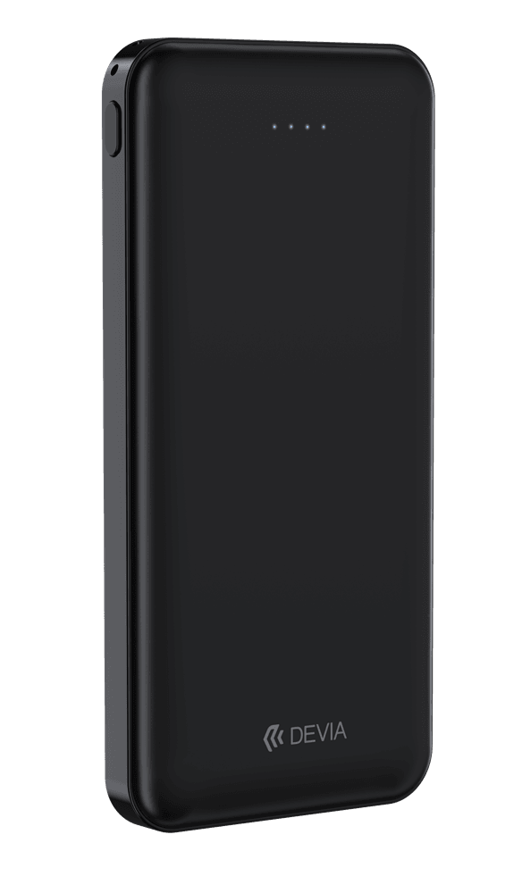 Devia 10,000mAh Kintone Dual Port LED Indicator Powerbank Black