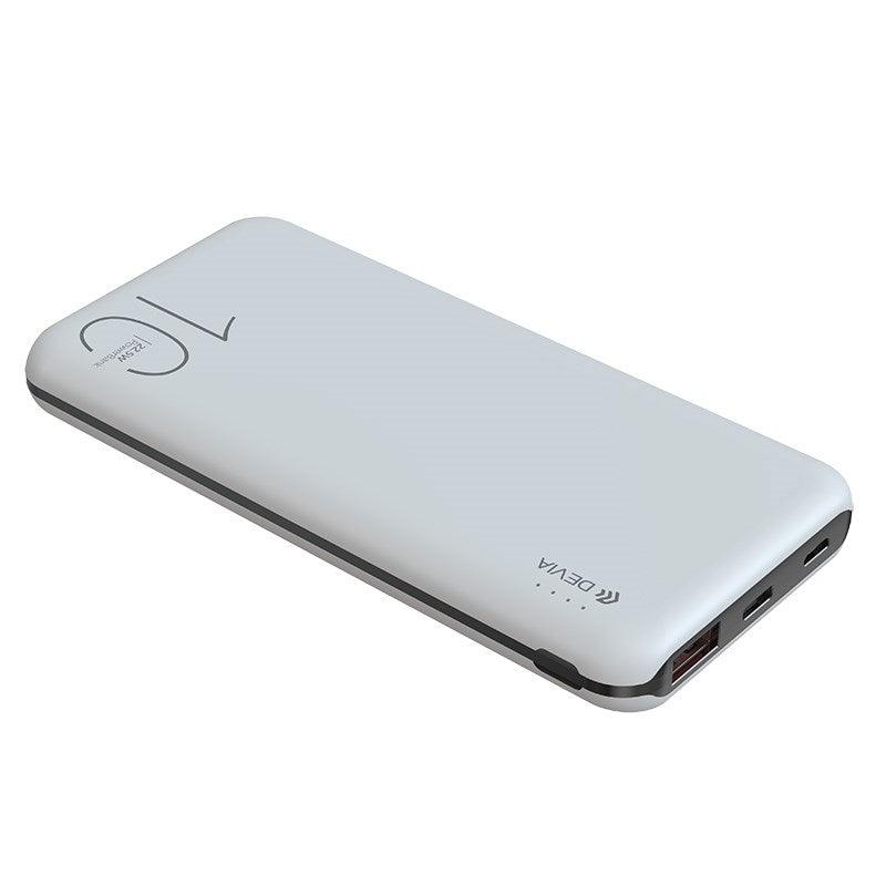 Devia 10,000mAh 22.5W PD & QC3.0 LED Indicator Powerbank White