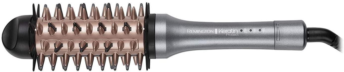 Remington Keratin Protect Volume and Smooth Hair Brush, 3-in-1 Straighteners, Brush and Tongs Infused with Keratin and Almond Oil, CB7A136