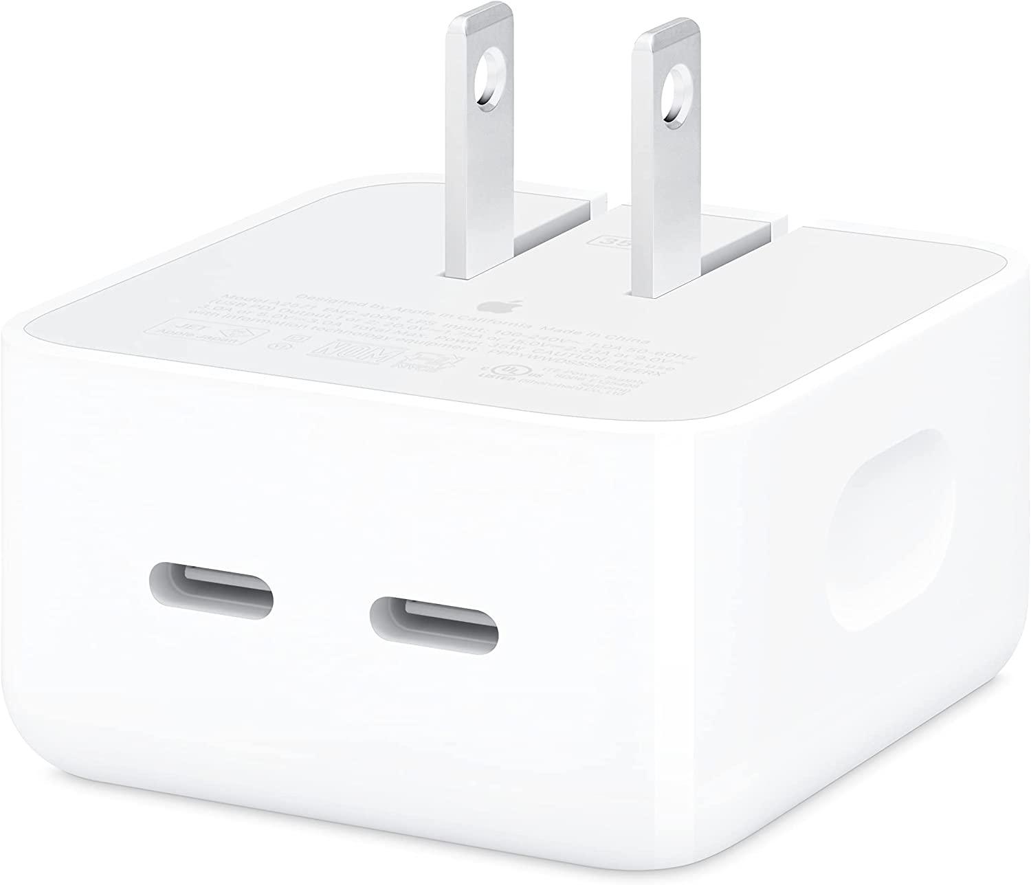 Apple 35W Dual USB-C Port Compact Power Adapter - US Plug