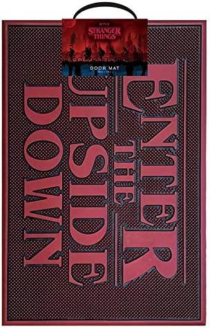 Stranger Things Embossed Doormat with Enter The Upside Down Quote 40cm x 60cm - Official Merchandise