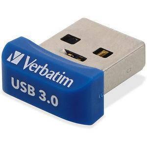 Verbatim 98711 64GB Store 'n' Stay Nano USB 3.0 Flash Drive Memory Stick Flash Drive - Blue - Gadget Station