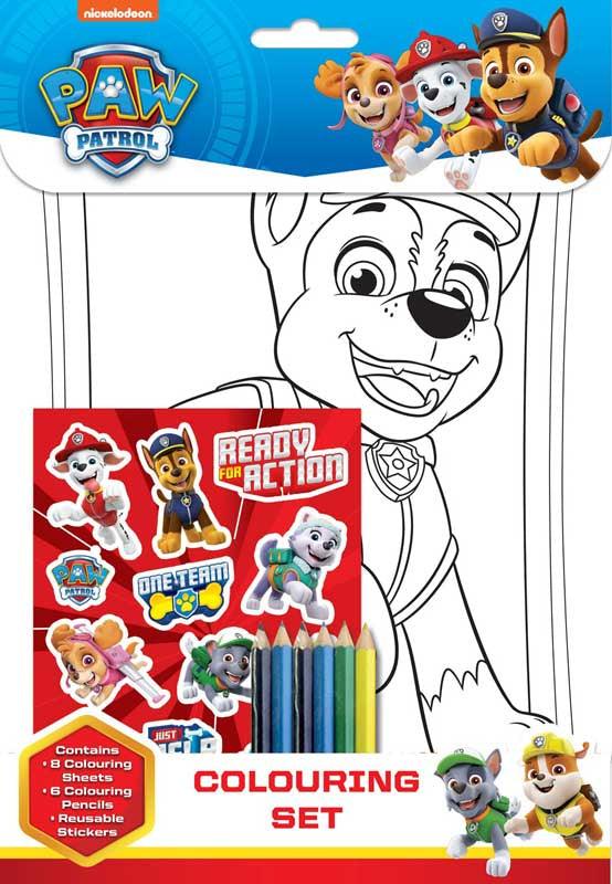 Paw Patrol Colouring Set