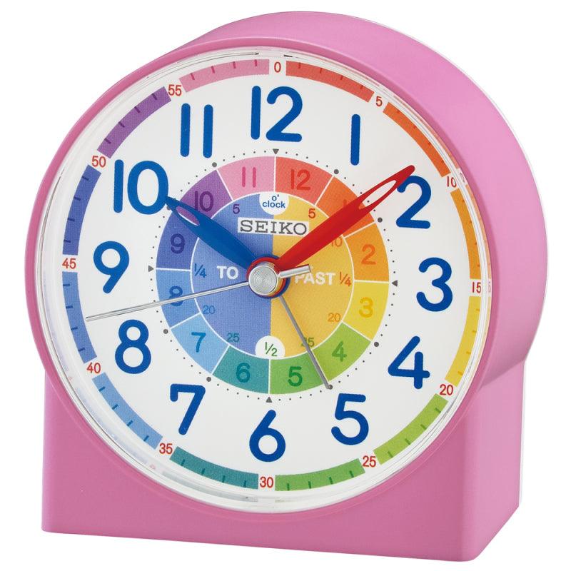 Seiko Childrens Time Teaching Alarm Clock Pink