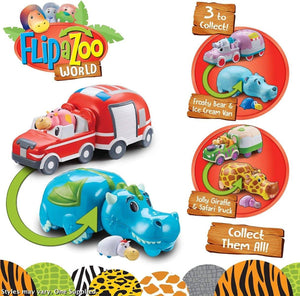 Flipazoo World Vehicle And Mini Figure Set - Random Colour Delivery - Gadget Station