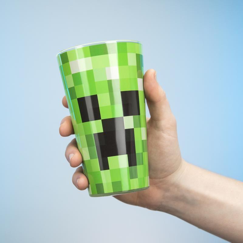 Creeper Glass Drinking Tumbler 450ml | Officially Licensed Minecraft Merchandise