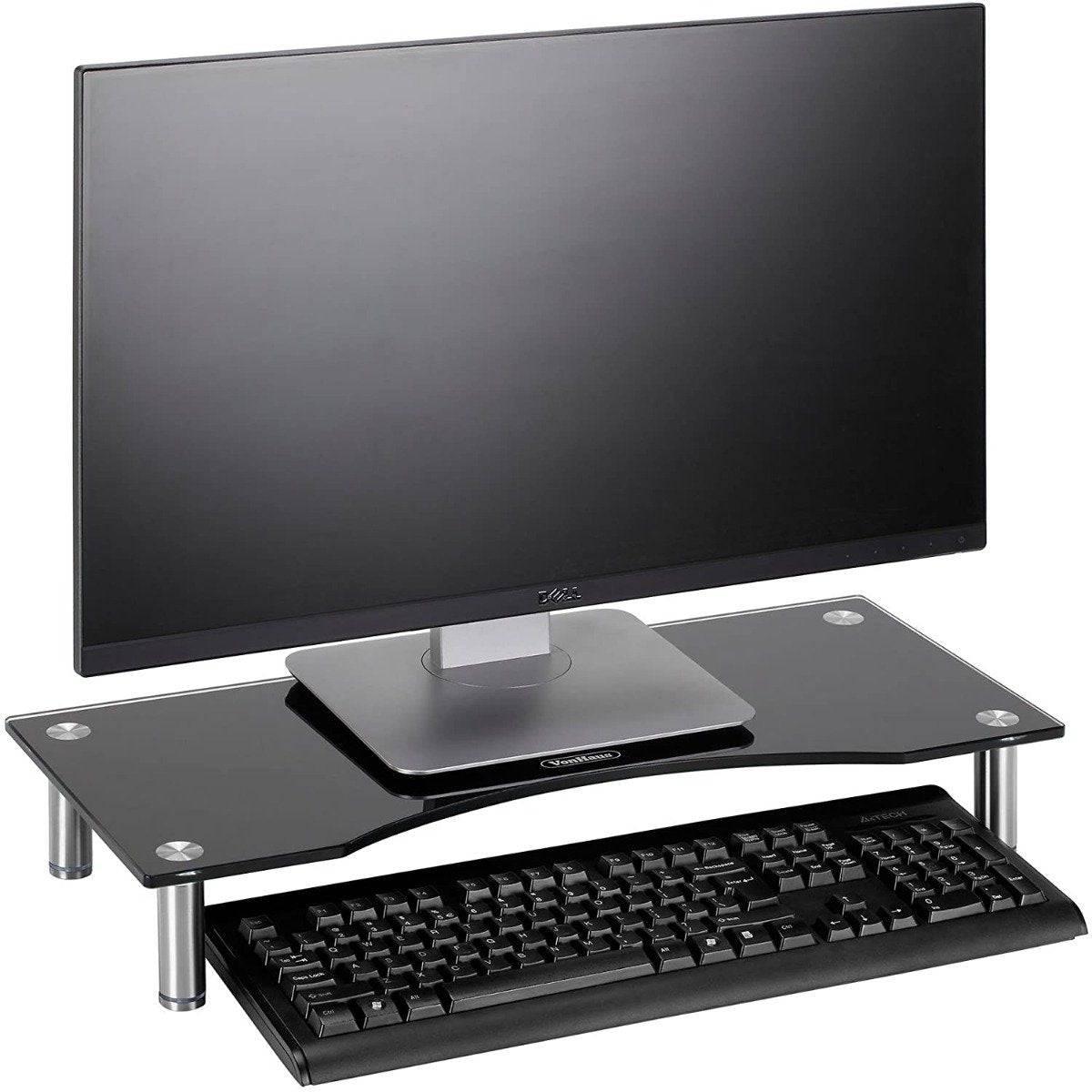 VonHaus Monitor Stand for Desks - Height Adjustable - Screen - Gadget Station