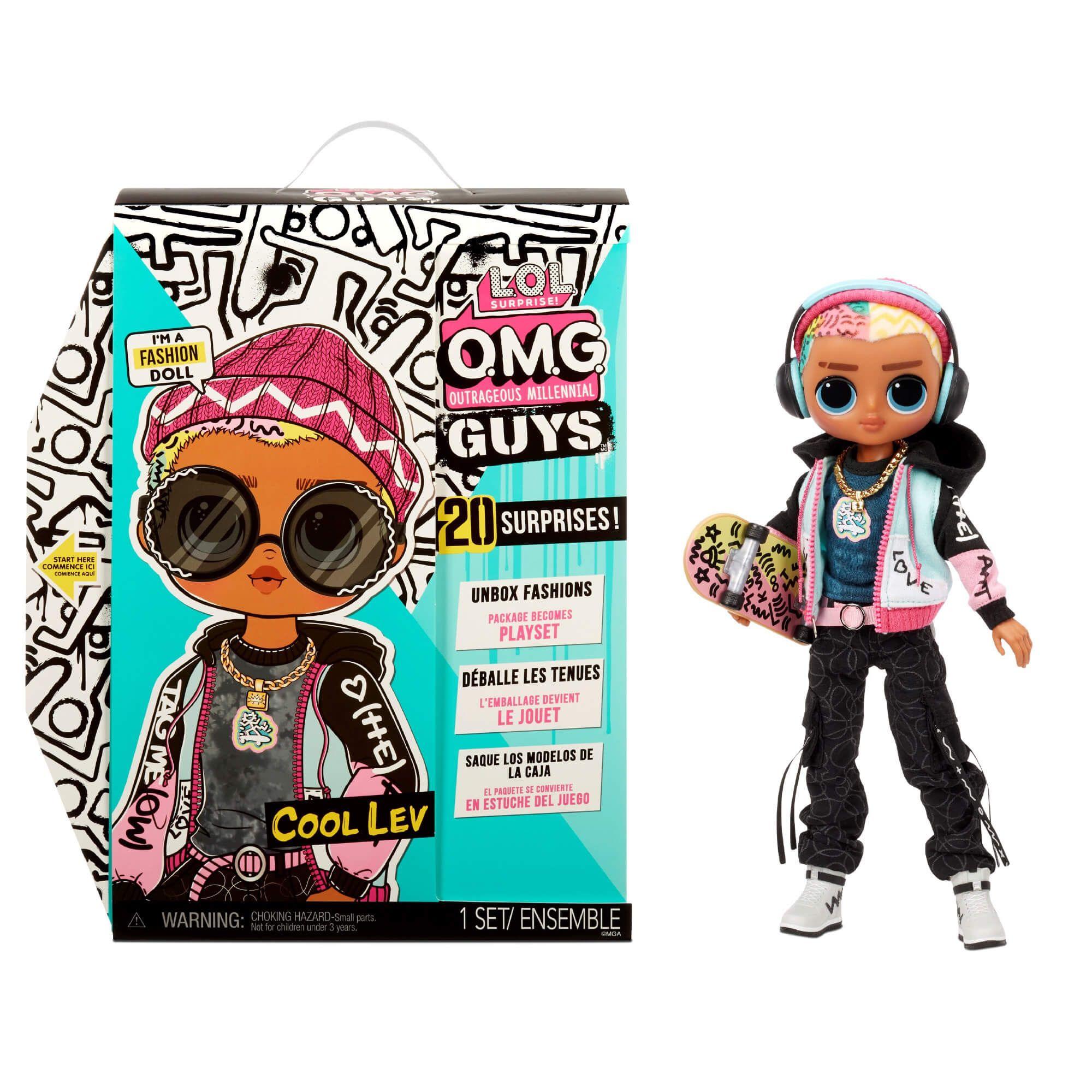 L.O.L. Surprise! O.M.G. Guys Cool Lev Fashion Doll with 20 Surprises