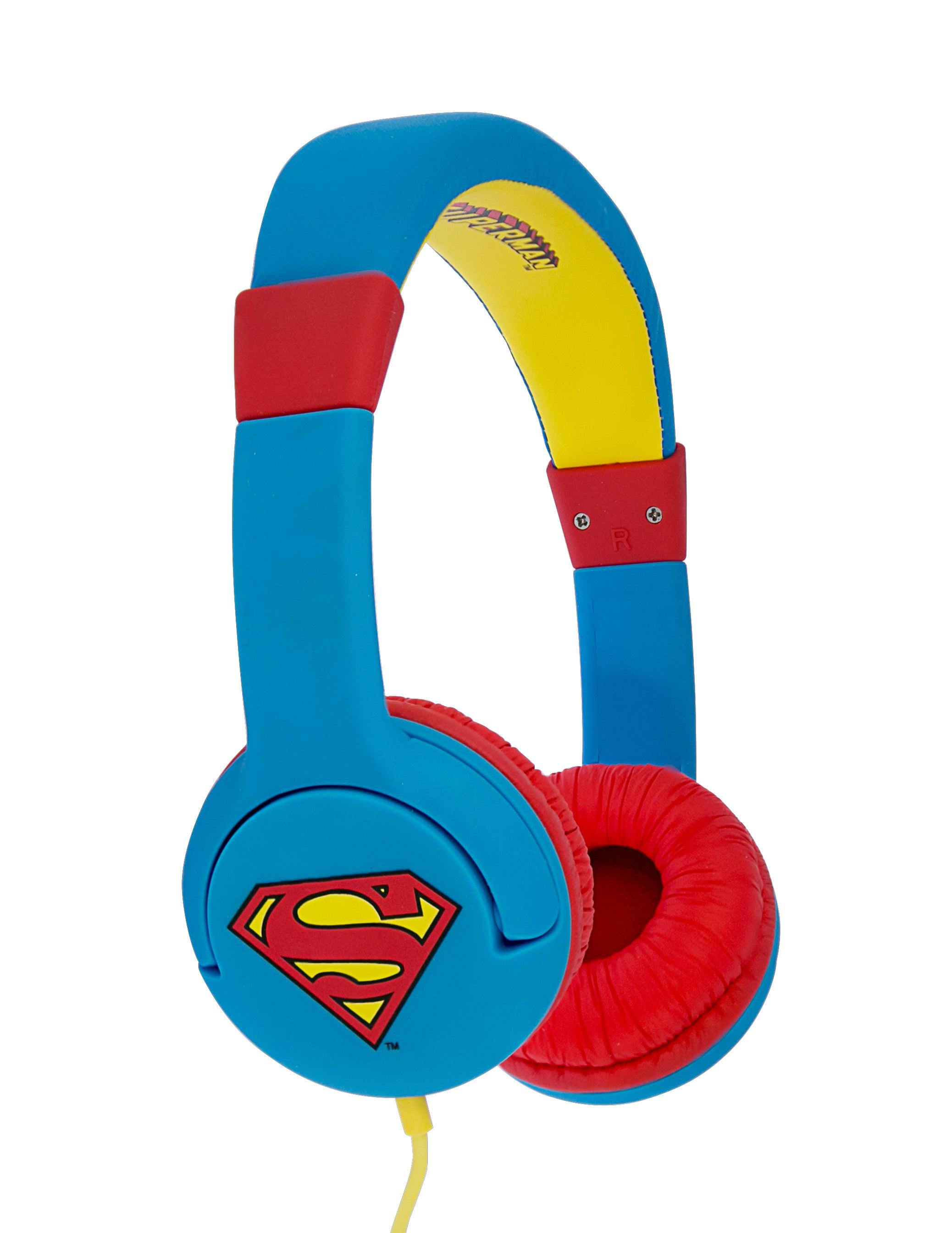 Superman Man of Steel Kids Children's Wired On-Ear Headphones | Official DC Comics / Superman Merchandise