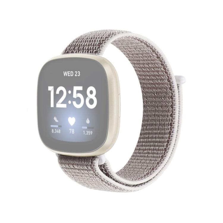 Fitbit Versa 4, Versa 3 Nylon Loop Replacement Strap Watchband (Seashell Color)