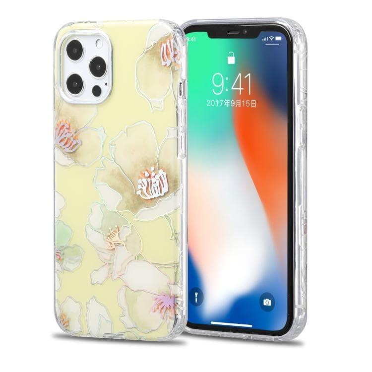 Double-sided Film Laser Flower Pattern Protective Case Cover For Apple iPhone 11 (TL05)