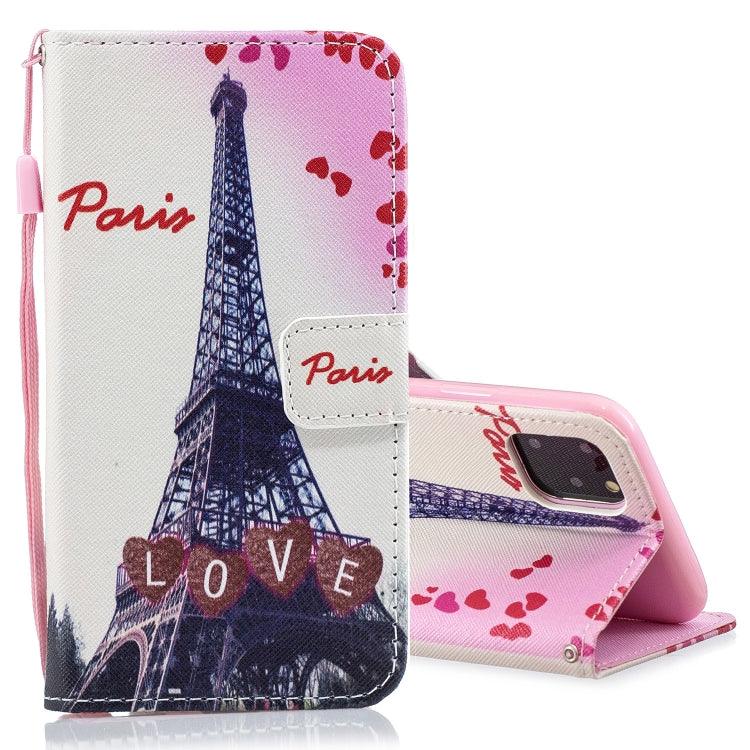 Apple iPhone 11 Horizontal Flip Leather Case Cover with Holder & Card Slots & Wallet (Love Tower)