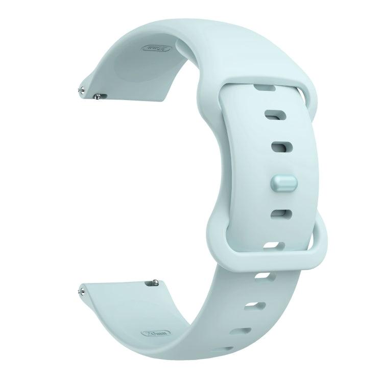 Samsung Gear S3 (Frontier & Classic), Galaxy Watch (46mm), Galaxy Watch 3 (45mm) Butterfly Buckle Silicone Replacement Strap Watchband (Light Blue), 22mm