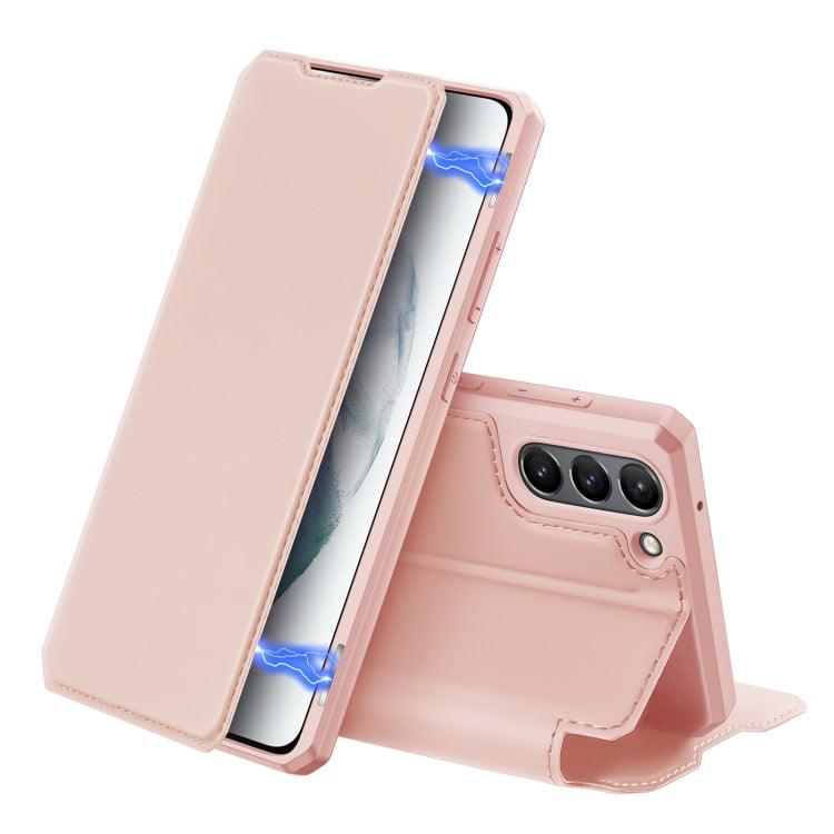 Samsung Galaxy S21 FE DUX DUCIS Skin X Series Horizontal Flip Leather Case with Holder & Card Slots (Pink)