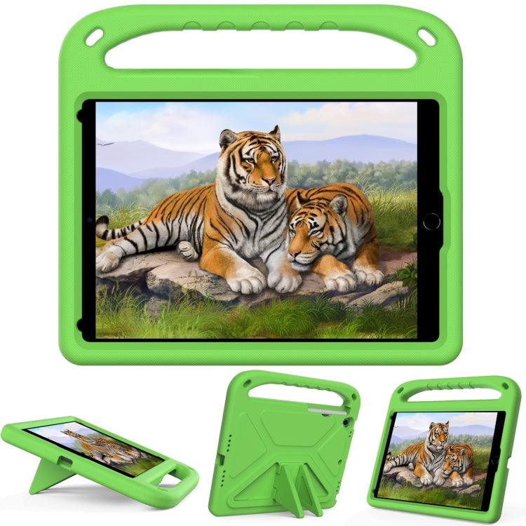 Handle Portable EVA Shockproof Protective Case Cover with Triangle Holder Apple iPad 10.2 2021 / 2020 / 2019 (Green)