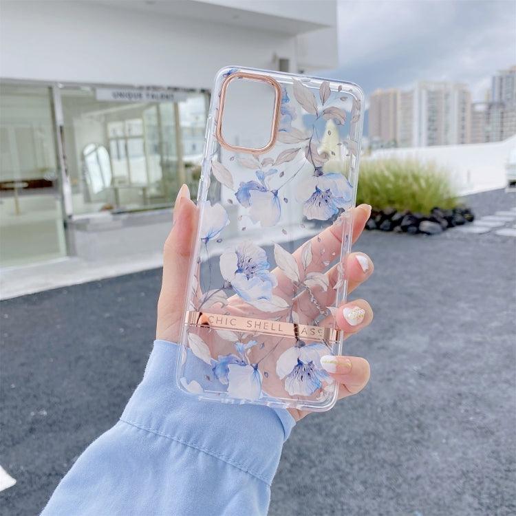 Samsung Galaxy S20 FE High Translucent Electroplating Flower Pattern TPU + PC Shockproof Case Cover (Cherry Blossoms)