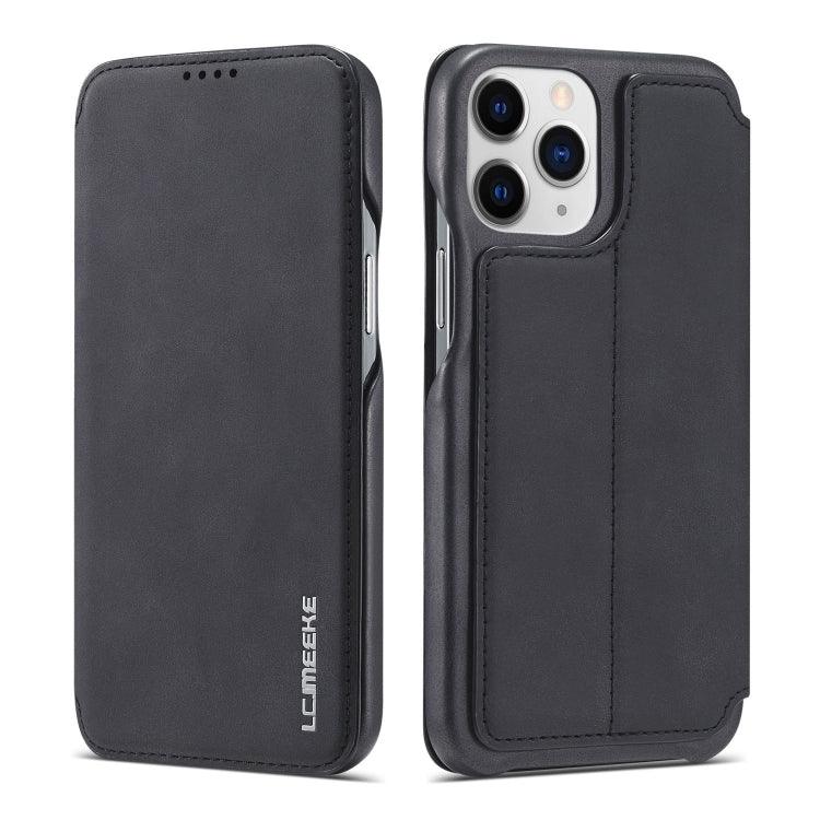 Apple iPhone 13 Pro Max LC.IMEEKE Hon Ancient Series Horizontal Flip Leather Case Cover with Holder & Card Slot  (Black)