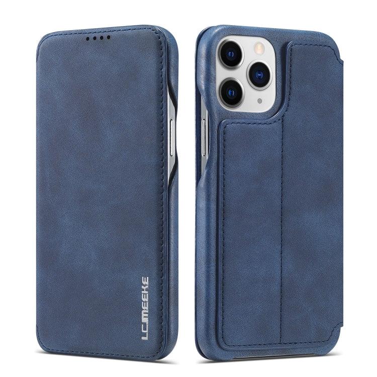 Apple iPhone 13 Pro Max LC.IMEEKE Hon Ancient Series Horizontal Flip Leather Case Cover with Holder & Card Slot  (Blue)