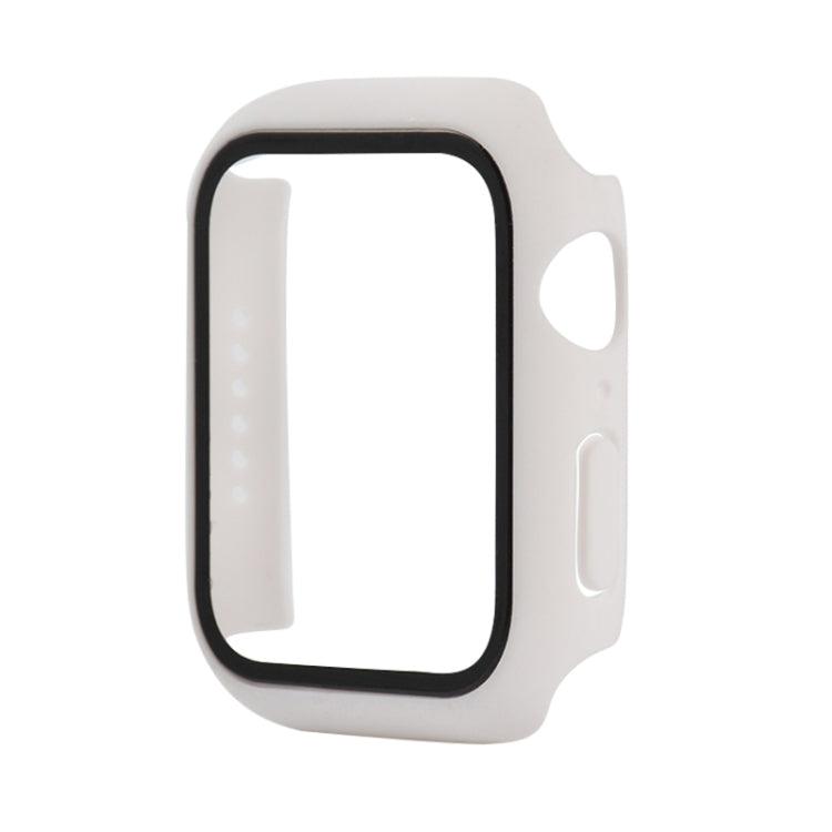 Shockproof Tempered Glass Protective Case Cover with Packed Carton Apple Watch Series 6 & SE & 5 & 4 44mm (White)