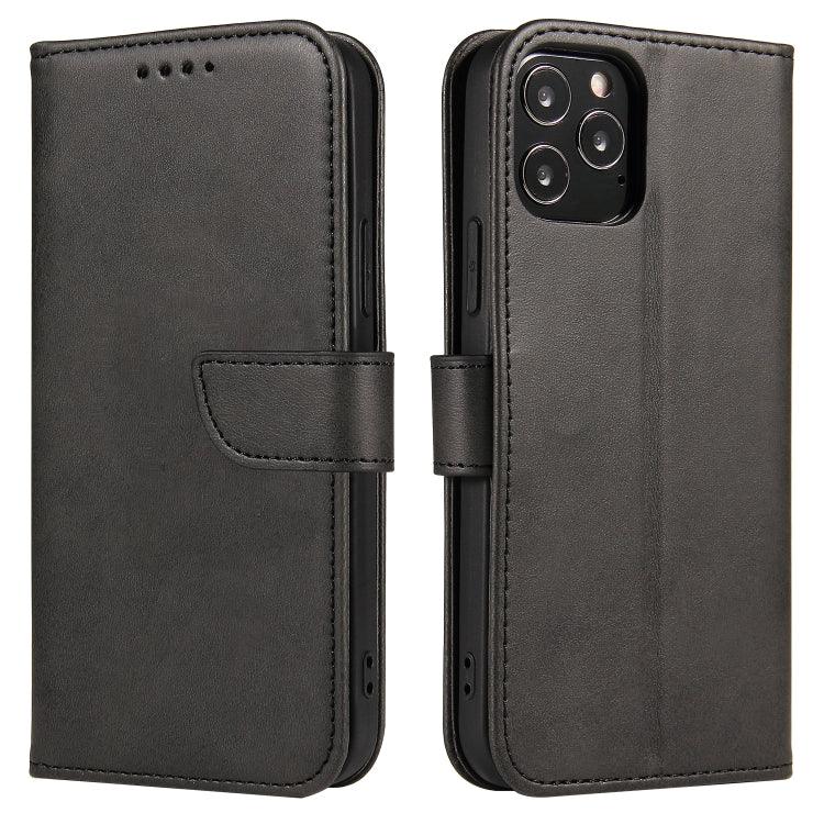 Apple iPhone 12 & 12 Pro Calf Texture Buckle Horizontal Flip Leather Case Cover with Holder & Card Slots & Wallet (Black)