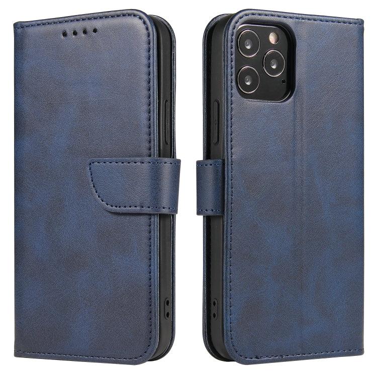 Apple iPhone 12 & 12 Pro Calf Texture Buckle Horizontal Flip Leather Case Cover with Holder & Card Slots & Wallet (Blue)