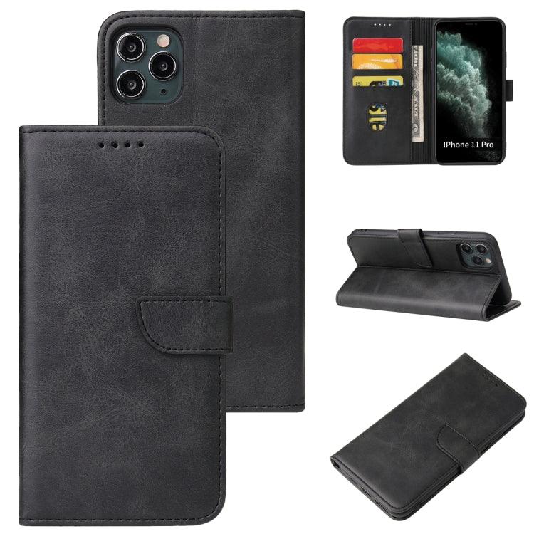 Calf Texture Buckle Horizontal Flip Leather Case Cover with Holder & Card Slots & Wallet Apple iPhone 11 Pro Max (Black)