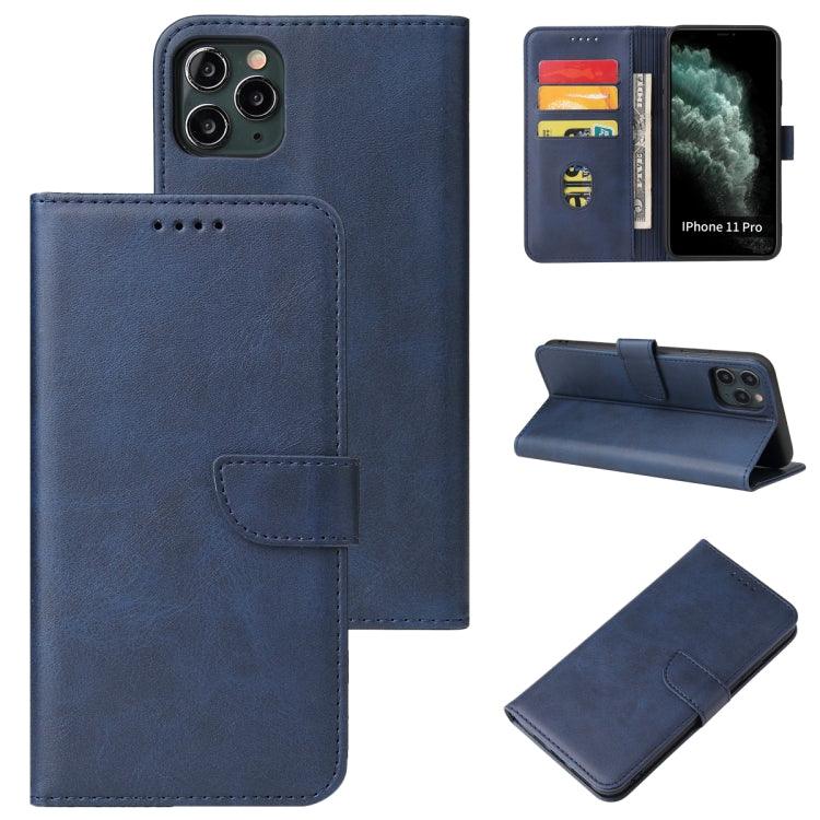 Calf Texture Buckle Horizontal Flip Leather Case Cover with Holder & Card Slots & Wallet Apple iPhone 11 Pro Max (Blue)