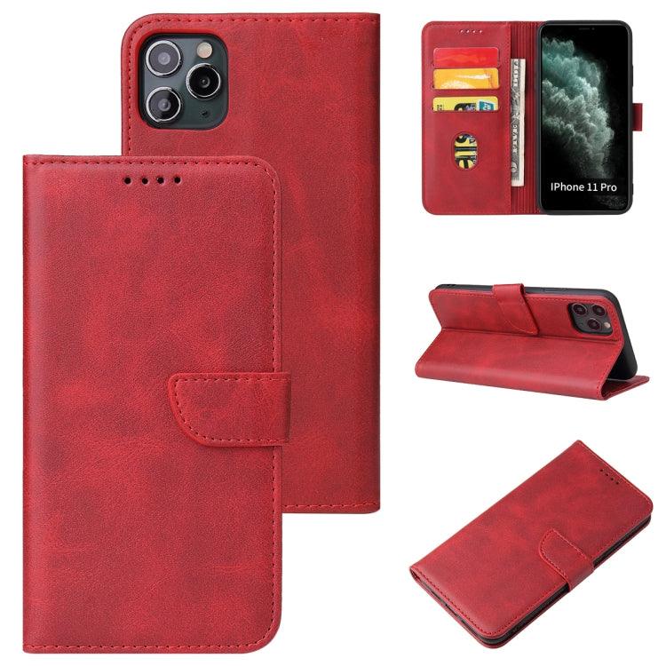 Calf Texture Buckle Horizontal Flip Leather Case Cover with Holder & Card Slots & Wallet Apple iPhone 11 Pro Max (Red)