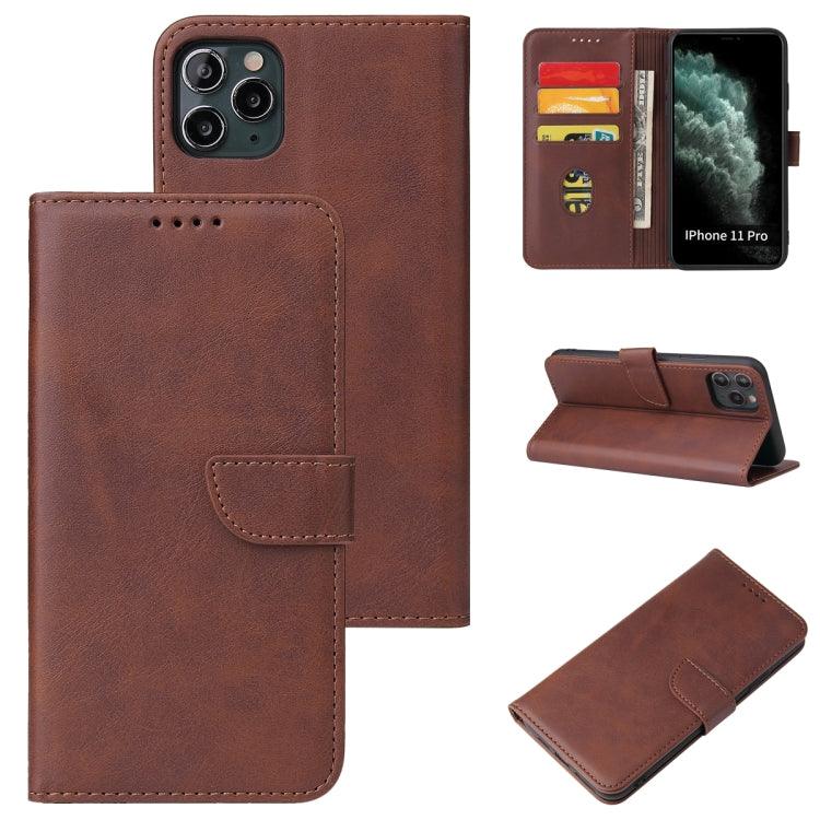 Calf Texture Buckle Horizontal Flip Leather Case Cover with Holder & Card Slots & Wallet Apple iPhone 11 Pro Max (Brown)