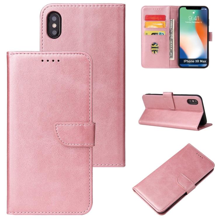 Apple iPhone X / XS Calf Texture Buckle Horizontal Flip Leather Case Cover with Holder & Card Slots & Wallet (Rose Gold)