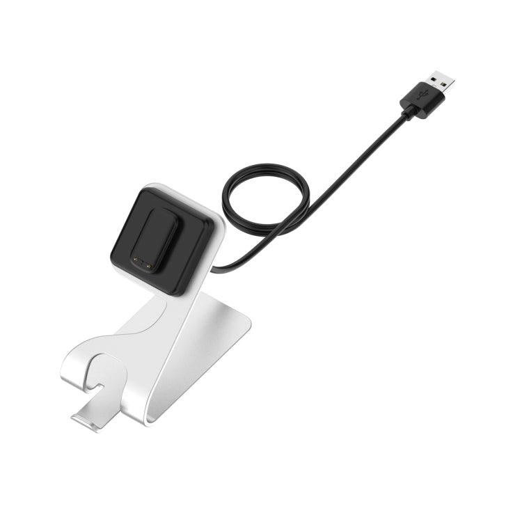 Fitbit Charge 5 Portable Magnetic Metal Charger Holder (Silver)