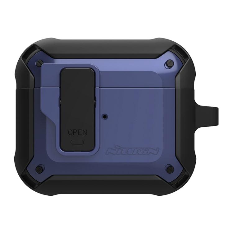 NILLKIN Bounce Series PC + TPU Earphone Protective Case Cover with Hook For AirPods 3 (Blue)