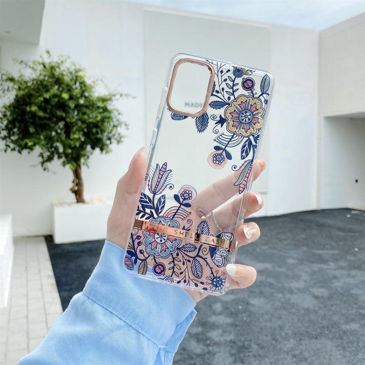 Samsung Galaxy A13 4G Translucent Plating Flower Phone Case Cover (Po-phase Flowers)