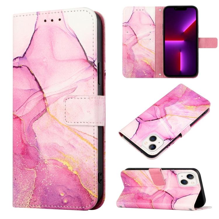 Apple iPhone 13 PT003 Marble Pattern Flip Leather Phone Case Cover (LS001)