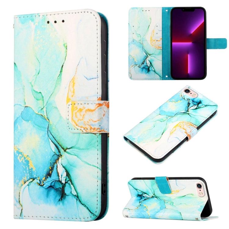 Apple iPhone SE 2022 / SE 2020 / 8 / 7 PT003 Marble Pattern Flip Leather Phone Case Cover (LS003)