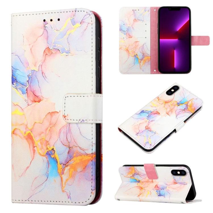 Apple iPhone X / XS PT003 Marble Pattern Flip Leather Phone Case Cover (LS004)